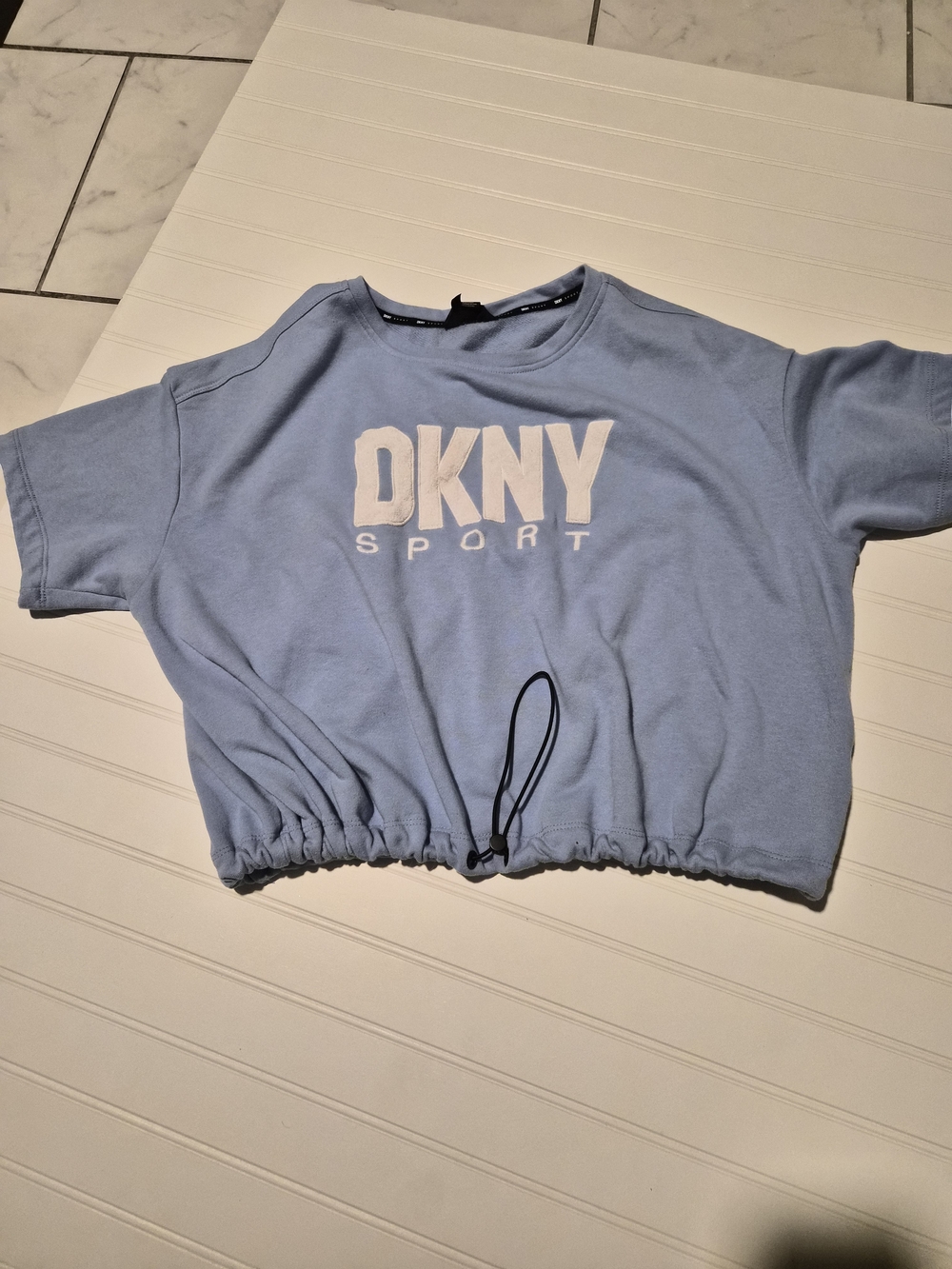 DKNY Sport Girls' Light Blue Cropped Tee